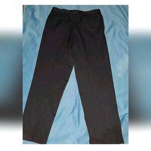 Van Heusen Dress Pants Slacks Classic Fit Pleated Black Sz 34x32